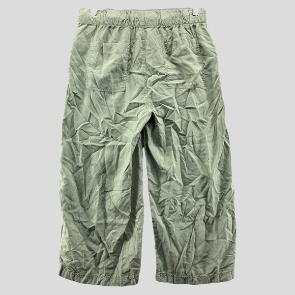 Thread & Supply Lyocell Cropped Wide Leg Pants Women Medium Beach Boho Lagenlook - Picture 2 of 12